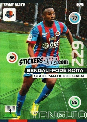 Sticker Bengali Fode Koita - FOOT 2015-2016. Adrenalyn XL n. 71 - Panini