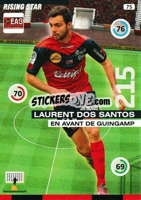 Sticker Laurent Dos Santos - FOOT 2015-2016. Adrenalyn XL n. 75 - Panini