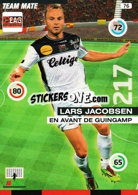 Sticker Lars Jacobsen - FOOT 2015-2016. Adrenalyn XL n. 76 - Panini