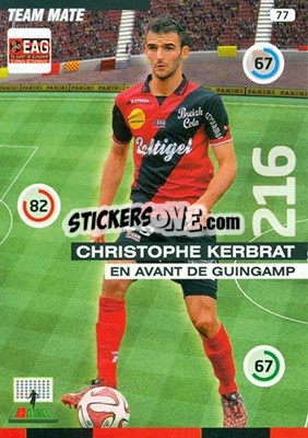 Cromo Christophe Kerbrat - FOOT 2015-2016. Adrenalyn XL n. 77 - Panini