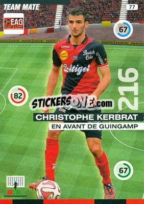 Cromo Christophe Kerbrat - FOOT 2015-2016. Adrenalyn XL - Panini