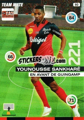 Sticker Younousse Sankhare - FOOT 2015-2016. Adrenalyn XL n. 80 - Panini