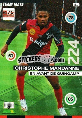 Sticker Christophe Mandanne - FOOT 2015-2016. Adrenalyn XL - Panini