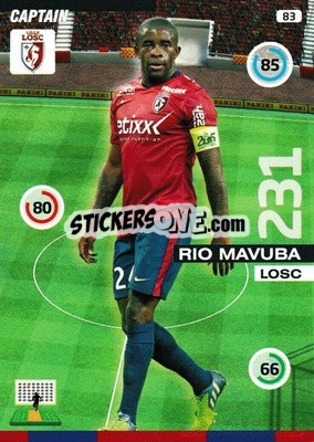 Cromo Rio Mavuba - FOOT 2015-2016. Adrenalyn XL n. 83 - Panini