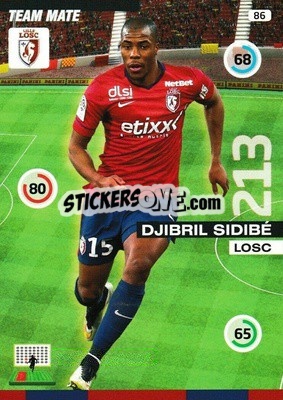 Sticker Djibril Sidibé - FOOT 2015-2016. Adrenalyn XL n. 86 - Panini