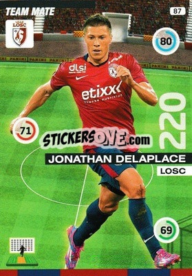 Sticker Jonathan Delaplace - FOOT 2015-2016. Adrenalyn XL - Panini