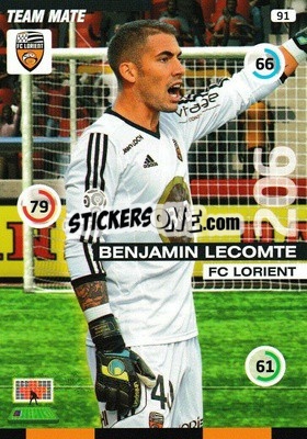 Sticker Benjamin Lecomte - FOOT 2015-2016. Adrenalyn XL n. 91 - Panini