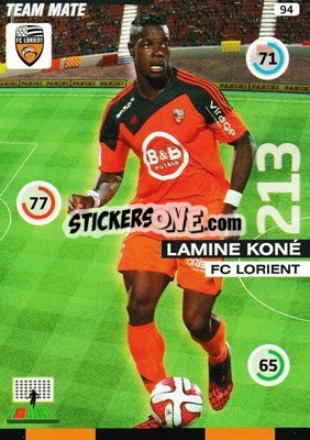 Sticker Lamine Kone - FOOT 2015-2016. Adrenalyn XL - Panini