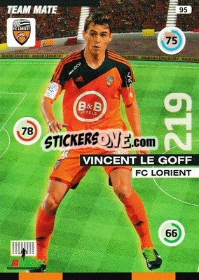 Sticker Vincent Le Goff - FOOT 2015-2016. Adrenalyn XL n. 95 - Panini