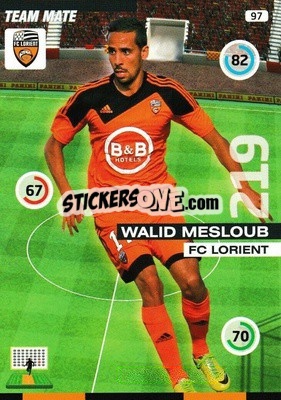 Sticker Walid Mesloub - FOOT 2015-2016. Adrenalyn XL n. 97 - Panini