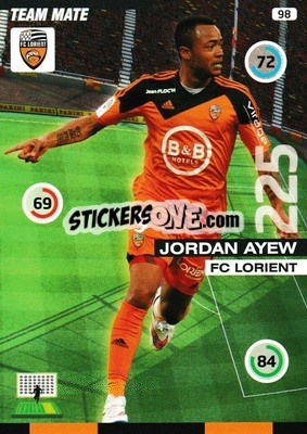 Sticker Jordan Ayew - FOOT 2015-2016. Adrenalyn XL n. 98 - Panini