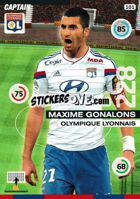 Sticker Maxime Gonalons - FOOT 2015-2016. Adrenalyn XL - Panini