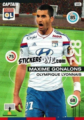 Sticker Maxime Gonalons - FOOT 2015-2016. Adrenalyn XL n. 101 - Panini