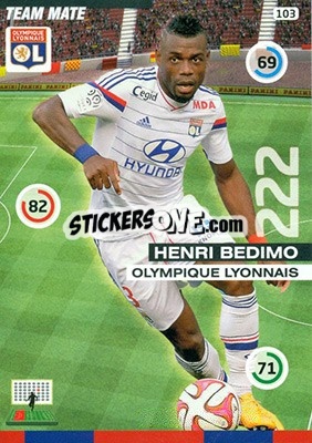 Sticker Henri Bedimo - FOOT 2015-2016. Adrenalyn XL n. 103 - Panini