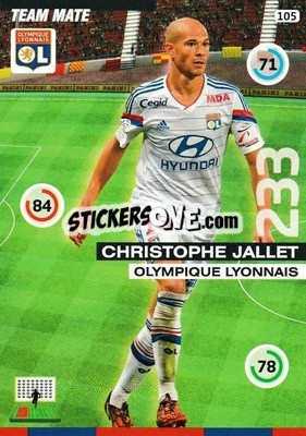 Sticker Christophe Jallet - FOOT 2015-2016. Adrenalyn XL n. 105 - Panini