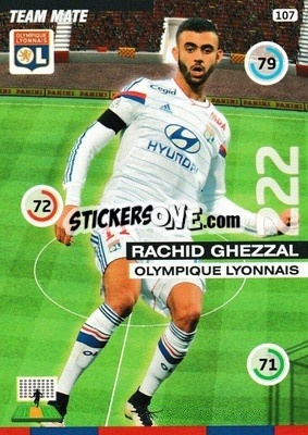 Sticker Rachid Ghezzal - FOOT 2015-2016. Adrenalyn XL n. 107 - Panini