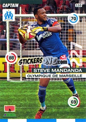Sticker Steve Mandanda - FOOT 2015-2016. Adrenalyn XL n. 110 - Panini