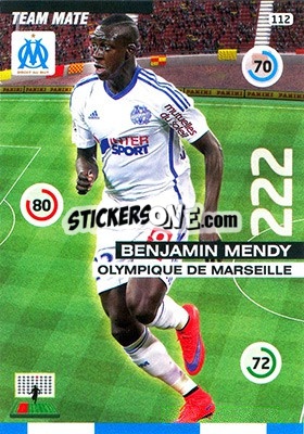 Sticker Benjamin Mendy - FOOT 2015-2016. Adrenalyn XL n. 112 - Panini