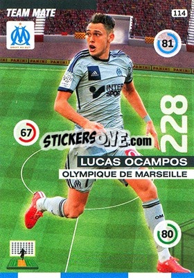 Cromo Lucas Ocampos - FOOT 2015-2016. Adrenalyn XL n. 114 - Panini