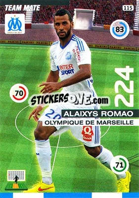Sticker Alaixys Romao - FOOT 2015-2016. Adrenalyn XL n. 115 - Panini