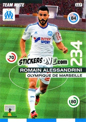 Cromo Romain Alessandrini - FOOT 2015-2016. Adrenalyn XL n. 117 - Panini