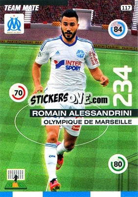 Figurina Romain Alessandrini - FOOT 2015-2016. Adrenalyn XL - Panini