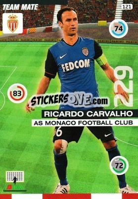 Sticker Ricardo Carvalho - FOOT 2015-2016. Adrenalyn XL n. 121 - Panini
