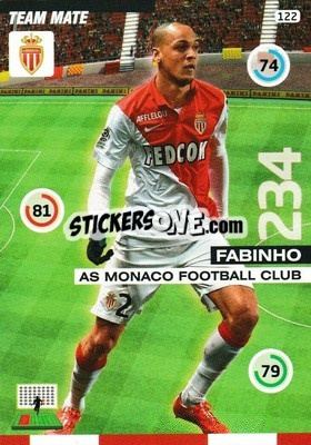 Sticker Fabinho - FOOT 2015-2016. Adrenalyn XL n. 122 - Panini