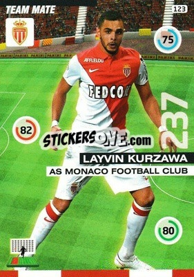 Sticker Layvin Kurzawa - FOOT 2015-2016. Adrenalyn XL n. 123 - Panini