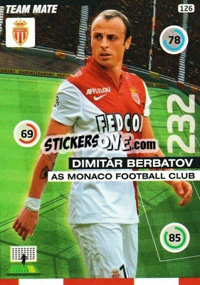 Sticker Dimitar Berbatov - FOOT 2015-2016. Adrenalyn XL n. 126 - Panini