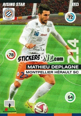 Sticker Mathieu Deplagne - FOOT 2015-2016. Adrenalyn XL n. 129 - Panini