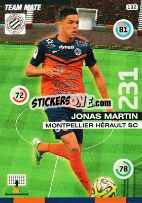 Sticker Jonas Martin - FOOT 2015-2016. Adrenalyn XL n. 132 - Panini