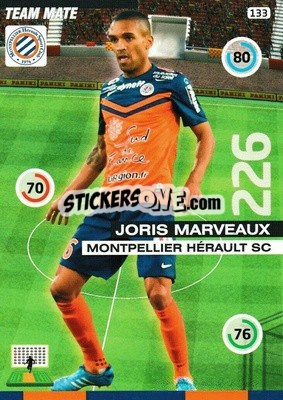 Sticker Joris Marveaux - FOOT 2015-2016. Adrenalyn XL - Panini