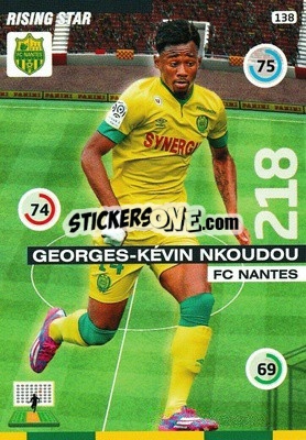 Sticker Georges Kevin Nkoudou - FOOT 2015-2016. Adrenalyn XL n. 138 - Panini