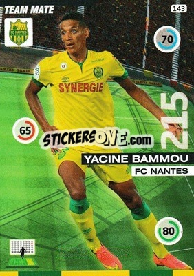 Cromo Yacine Bammou - FOOT 2015-2016. Adrenalyn XL - Panini