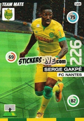 Sticker Serge Gakpe - FOOT 2015-2016. Adrenalyn XL n. 144 - Panini