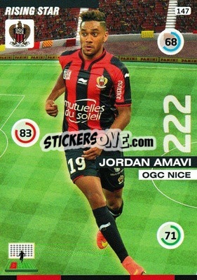 Sticker Jordan Amavi - FOOT 2015-2016. Adrenalyn XL n. 147 - Panini
