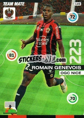 Sticker Romain Genevois - FOOT 2015-2016. Adrenalyn XL n. 149 - Panini