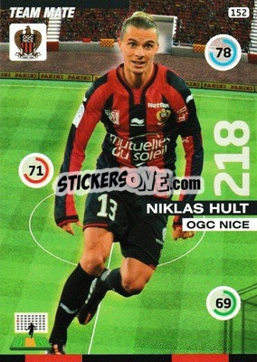 Sticker Niklas Hult - FOOT 2015-2016. Adrenalyn XL n. 152 - Panini
