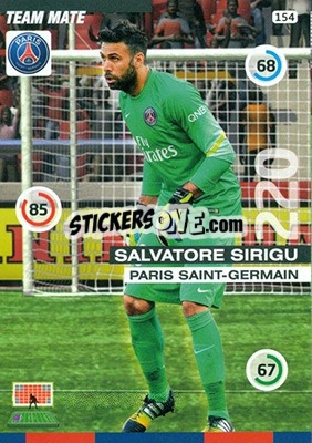 Sticker Salvatore Sirigu - FOOT 2015-2016. Adrenalyn XL n. 154 - Panini