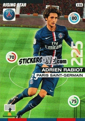 Sticker Adrien Rabiot - FOOT 2015-2016. Adrenalyn XL n. 156 - Panini