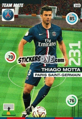 Sticker Thiago Motta - FOOT 2015-2016. Adrenalyn XL n. 160 - Panini