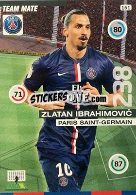 Sticker Zlatan Ibrahimovic - FOOT 2015-2016. Adrenalyn XL n. 161 - Panini