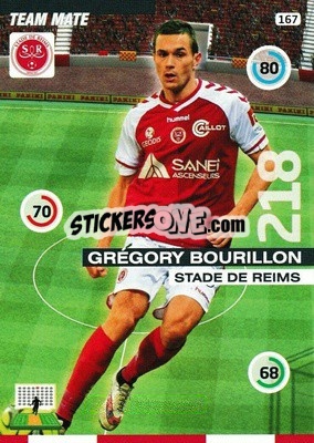 Sticker Gregory Bourillon - FOOT 2015-2016. Adrenalyn XL - Panini