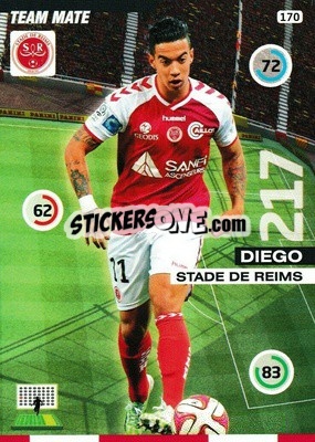 Sticker Diego - FOOT 2015-2016. Adrenalyn XL n. 170 - Panini