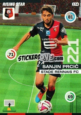 Cromo Sanjin Prcic - FOOT 2015-2016. Adrenalyn XL - Panini