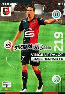 Sticker Vincent Pajot - FOOT 2015-2016. Adrenalyn XL n. 178 - Panini