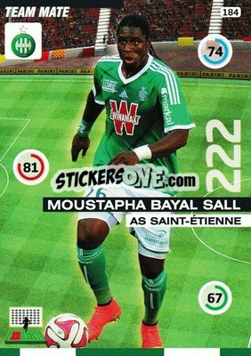 Figurina Moustapha Bayal Sall - FOOT 2015-2016. Adrenalyn XL - Panini