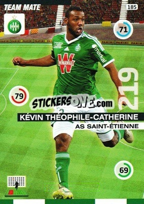 Cromo Kévin Théophile-Catherine - FOOT 2015-2016. Adrenalyn XL - Panini