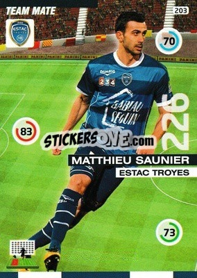 Sticker Mathieu Saunier - FOOT 2015-2016. Adrenalyn XL - Panini